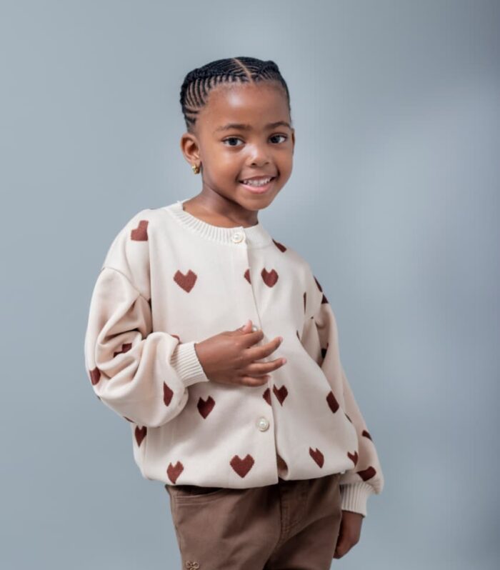 IMINATHI–Girls Hearts Stylish Cardigan